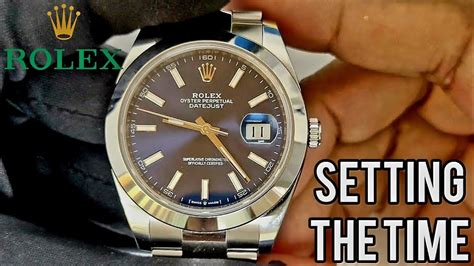 how to adjust time on rolex oyster perpetual